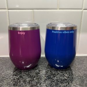 Wine tumblers with lids WW 12 oz
